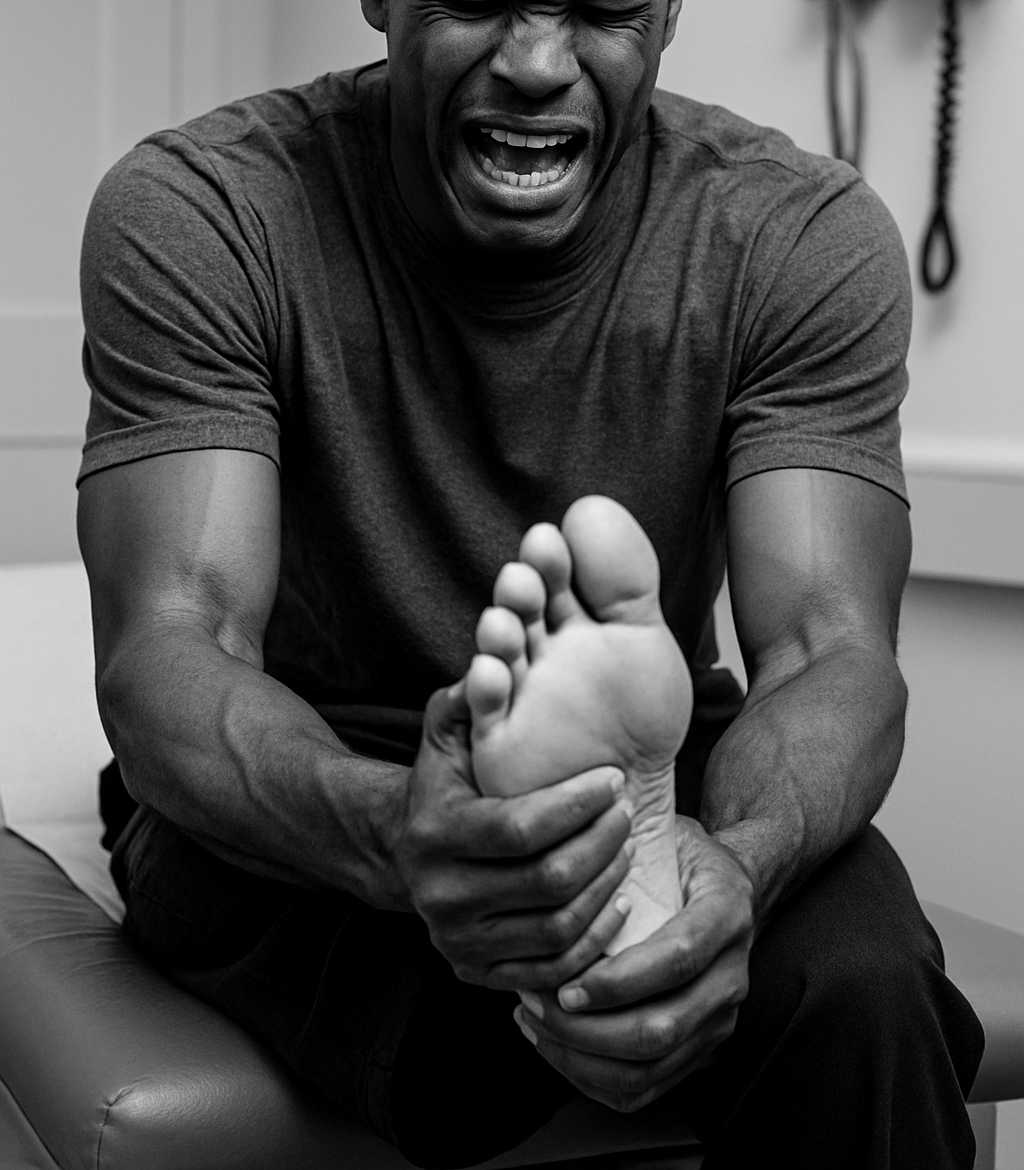 Generated: Man grasping foot in pain